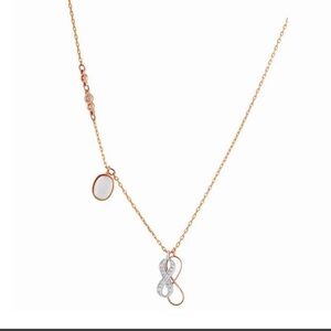 Swarovski Duo Infinity Necklace with Three Pendants